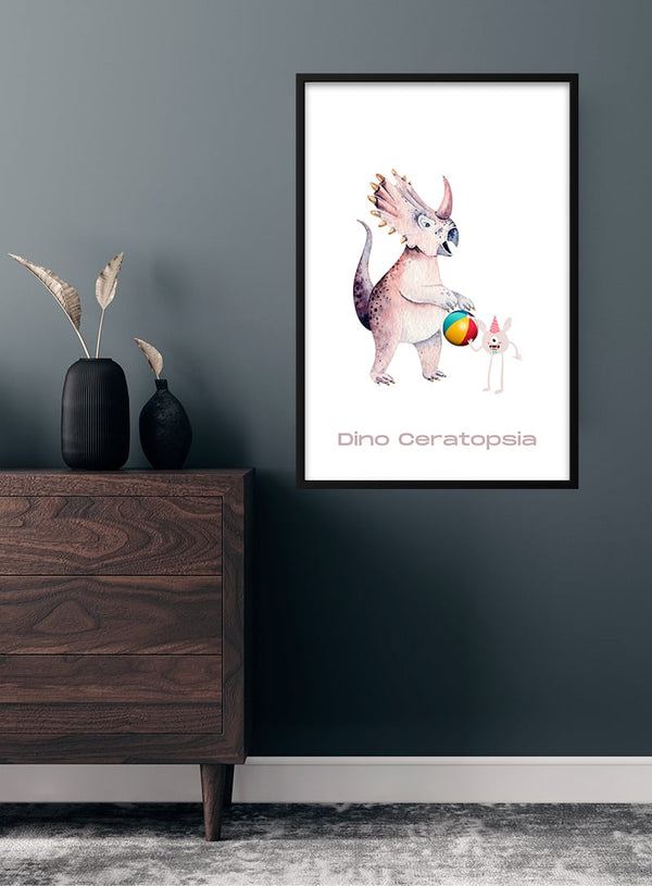 Cooles Dinosaurus-Poster für die Geburt