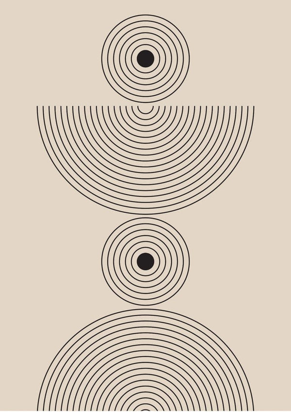 halvcirkel kunst poster für stuen