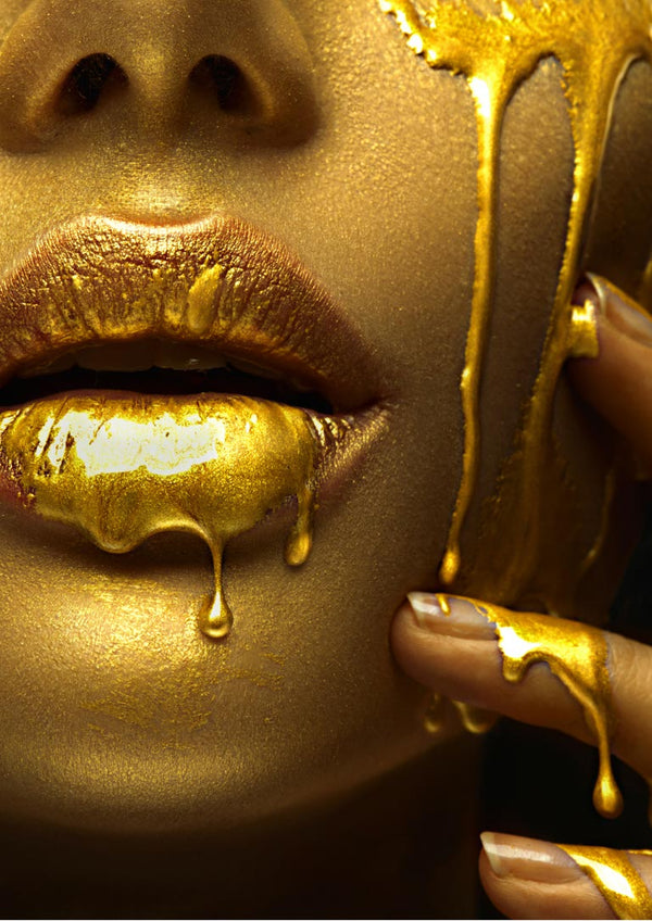 Goldene Lippen Modeposter Nr. 1
