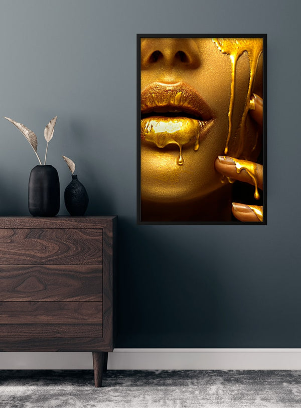 Goldene Lippen Modeposter Nr. 1