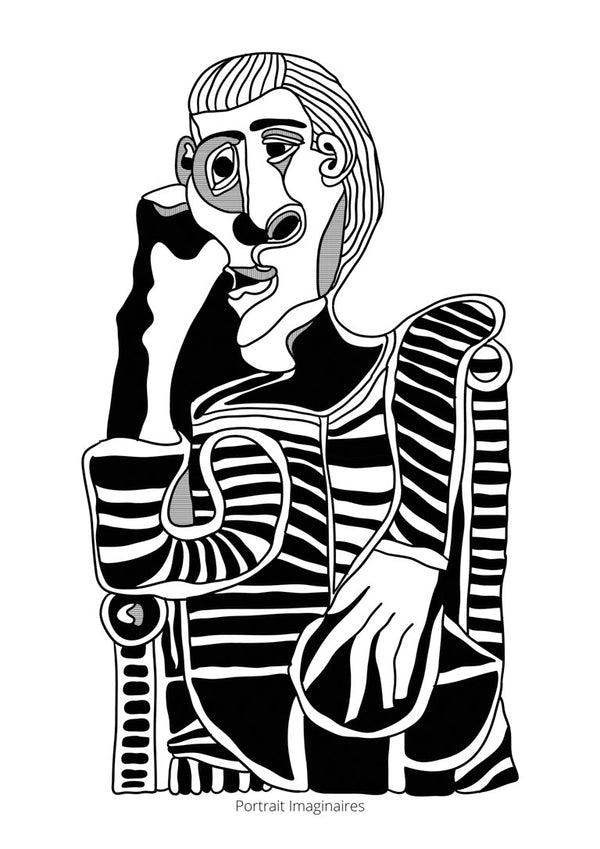 Picasso inspired inspired Portrait imaginaires poster