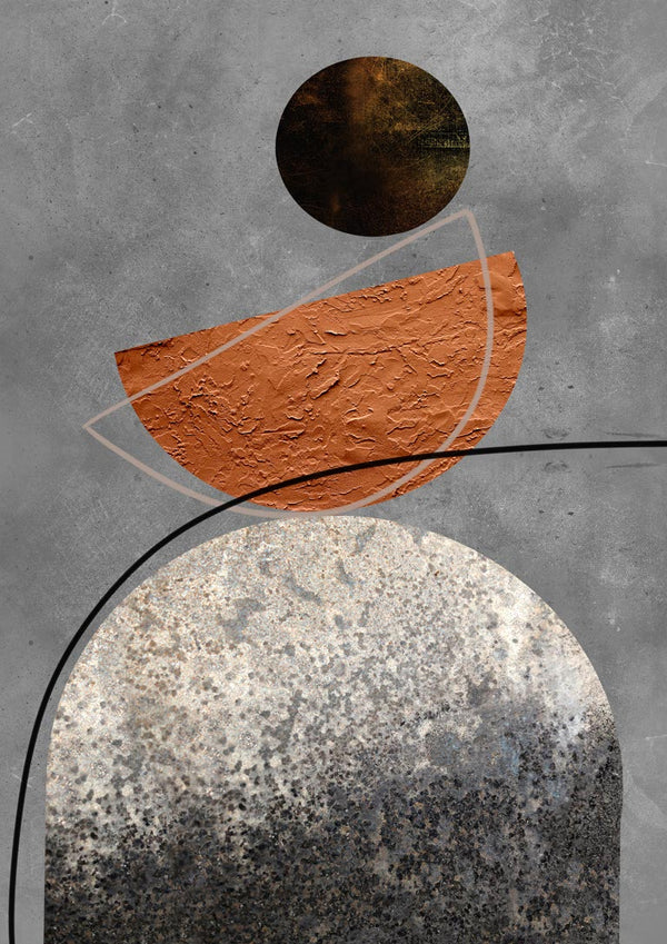 Minimalistic brown and silver #2 poster