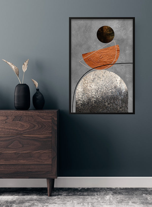 Minimalistic brown and silver #2 poster