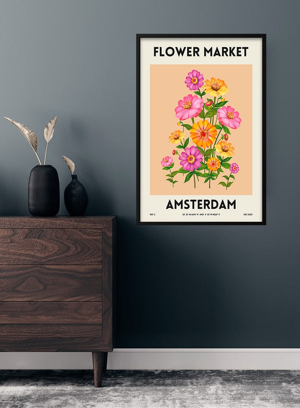 Blumenmarkt-Amsterdam-Plakat