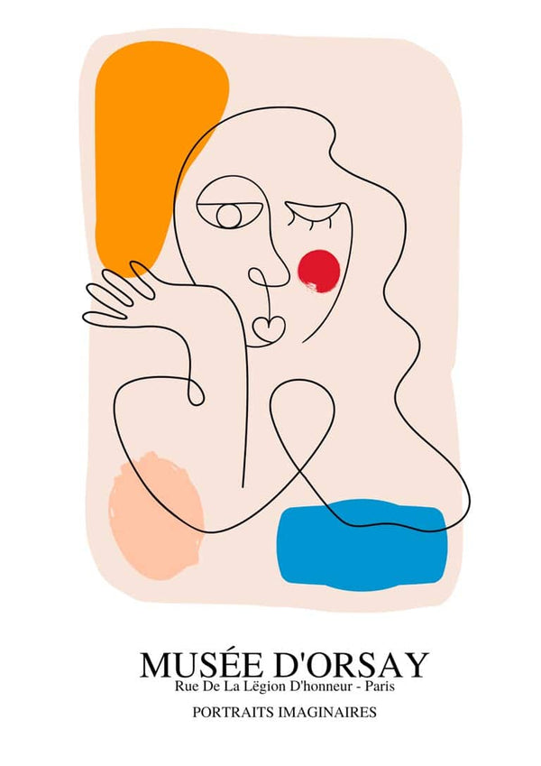 Picasso inspired inspired Portrait imaginaires poster