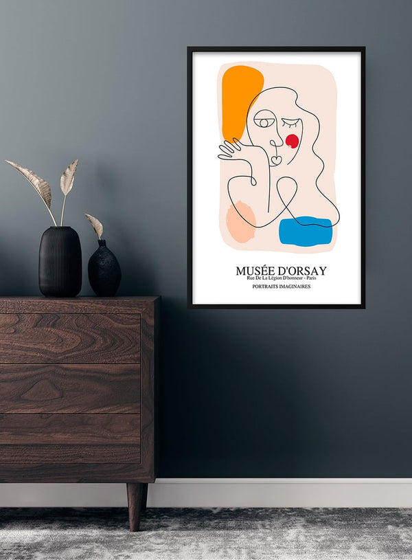 Picasso inspired inspired Portrait imaginaires poster