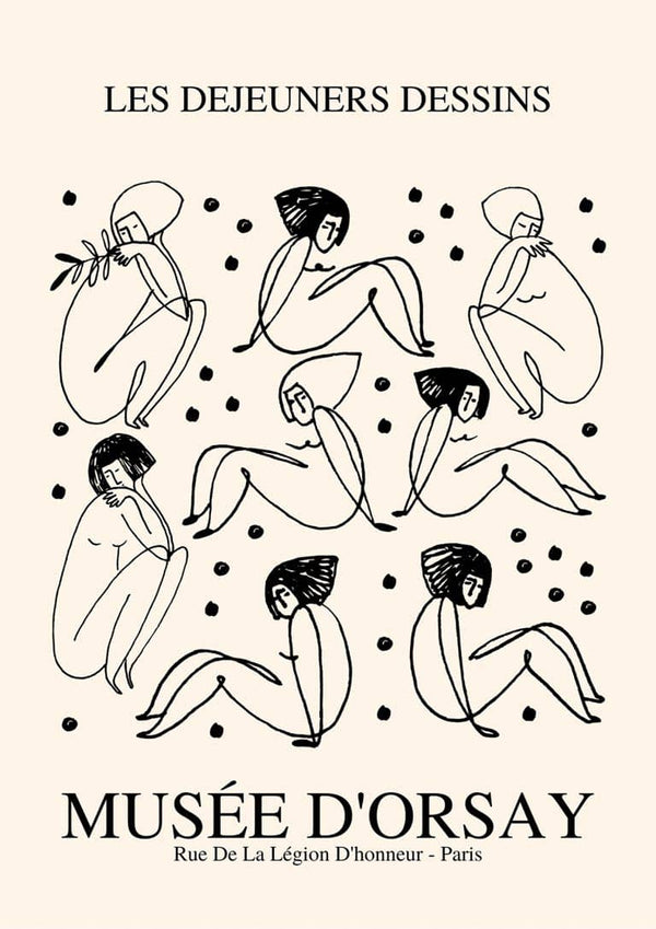 Picasso inspired inspired naked women poster