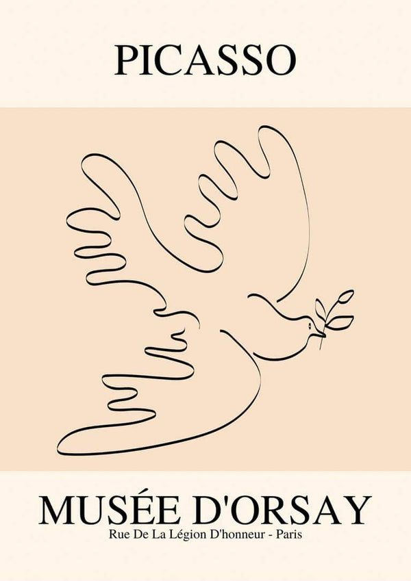 Picasso-inspiriertes Friedensvogel-Poster