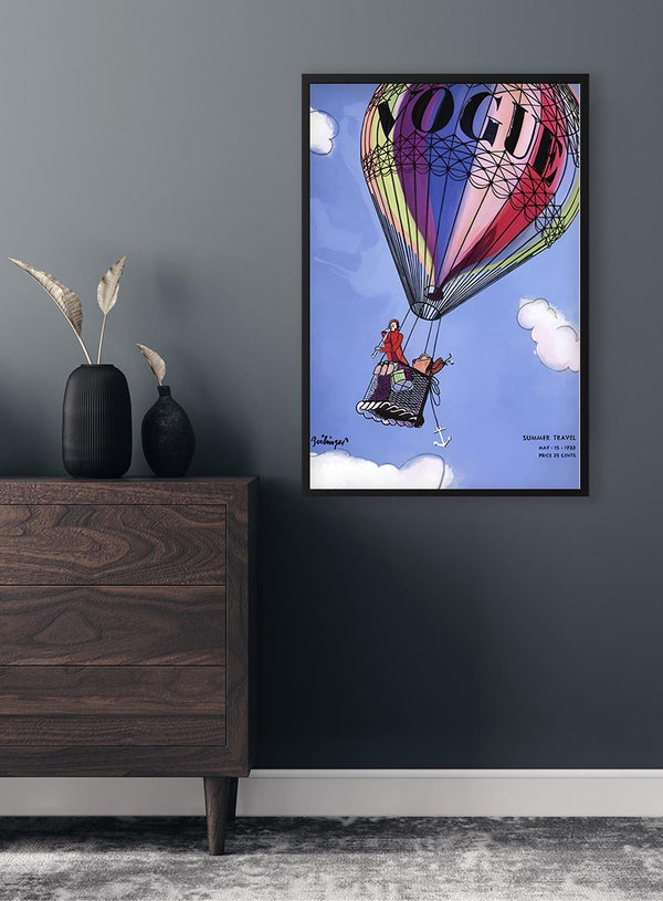 Vintages Heißluftballon-Poster