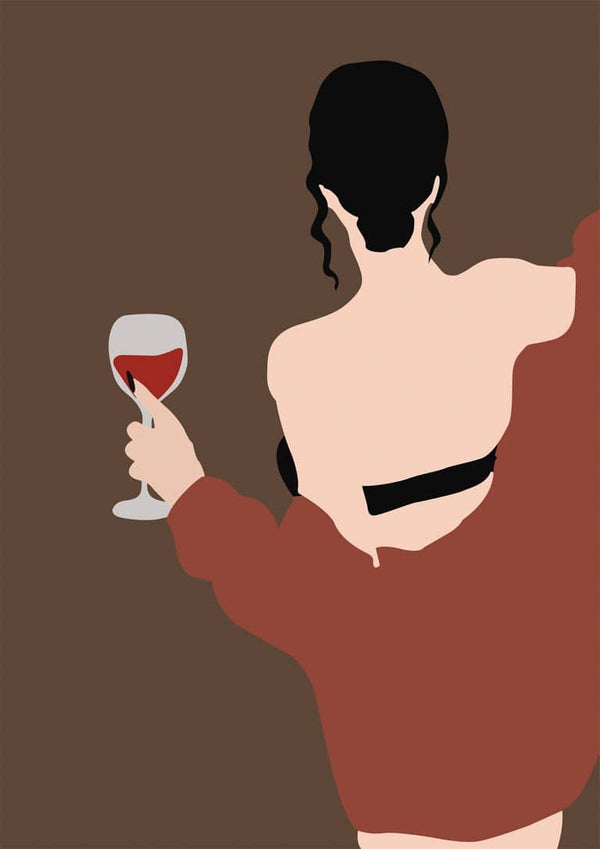 Frau und Wein Poster
