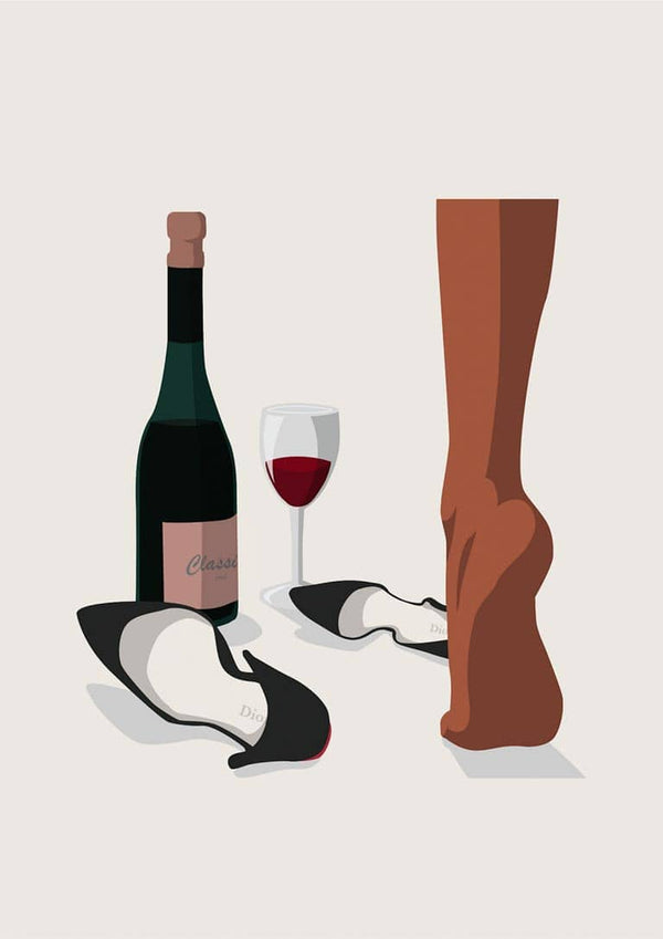 Wein und Design Retro-Poster