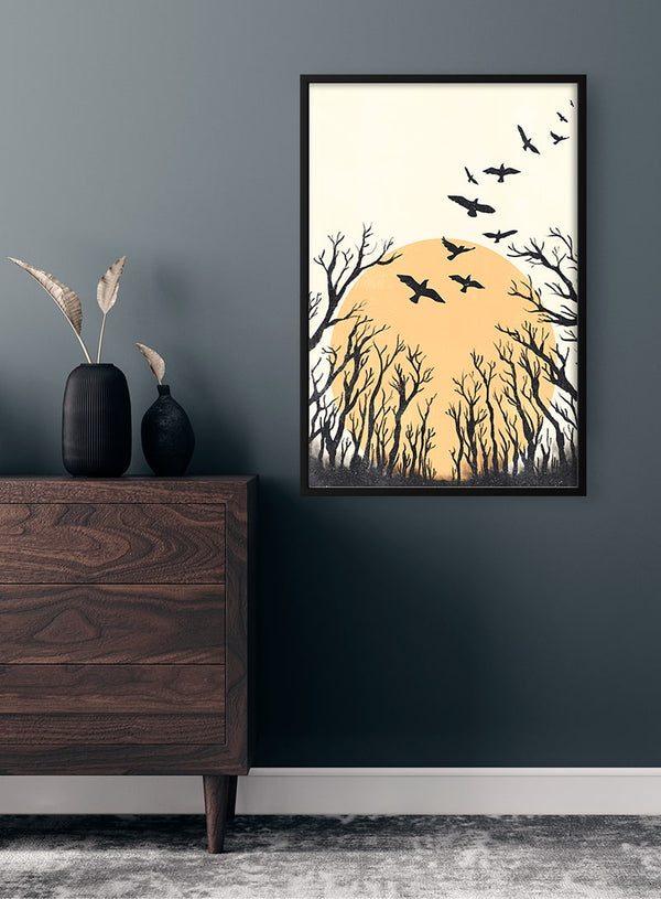 Poster Vögel fliegen