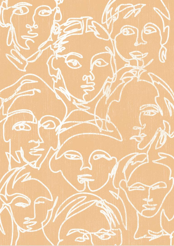 Gesichter in Weiß Poster