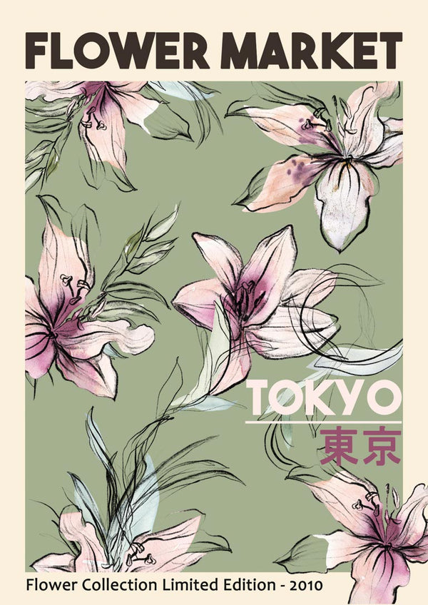 Blumenmarkt Tokio Poster
