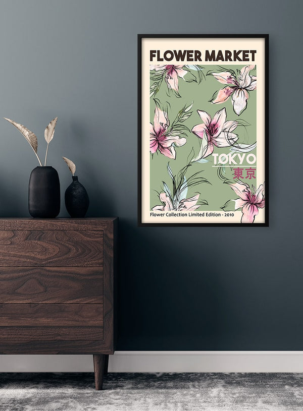 Blumenmarkt Tokio Poster