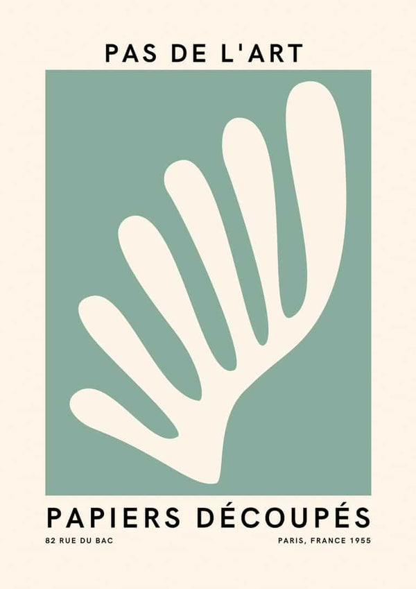 Pas De L'art Green French Art inspired Poster