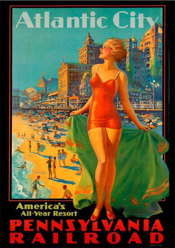 Atlantic City Vintage Poster