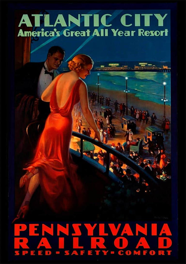 Atlantic City Vintage Poster