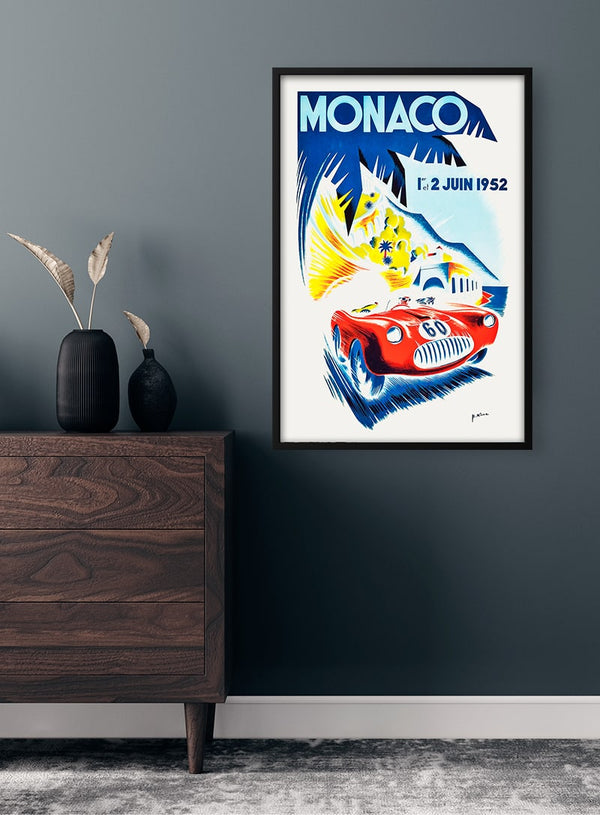 Vintage Monaco Poster
