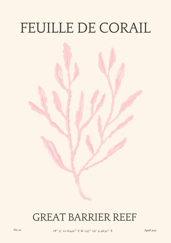 Feuille De Corail Nr. 01 Kunstplakat