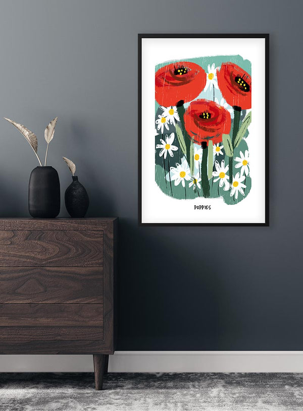 Flowerbomb Poppies Poster für Stuen