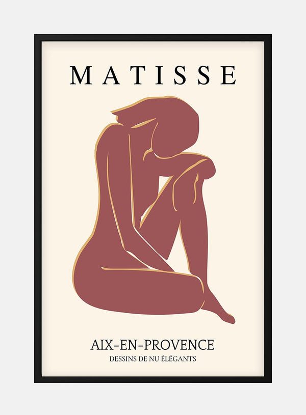Matisse inspiriertes Ausschnittrot Poster