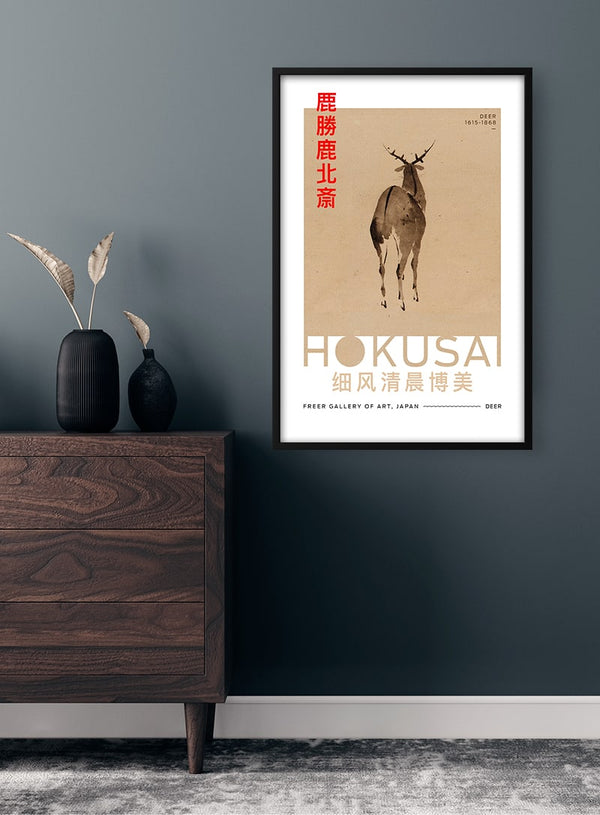 Katsushika Hokusai - Hirsch Poster
