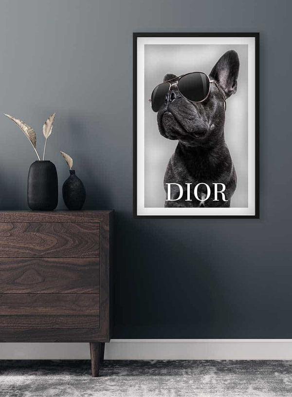 Bulldogge Dior Poster
