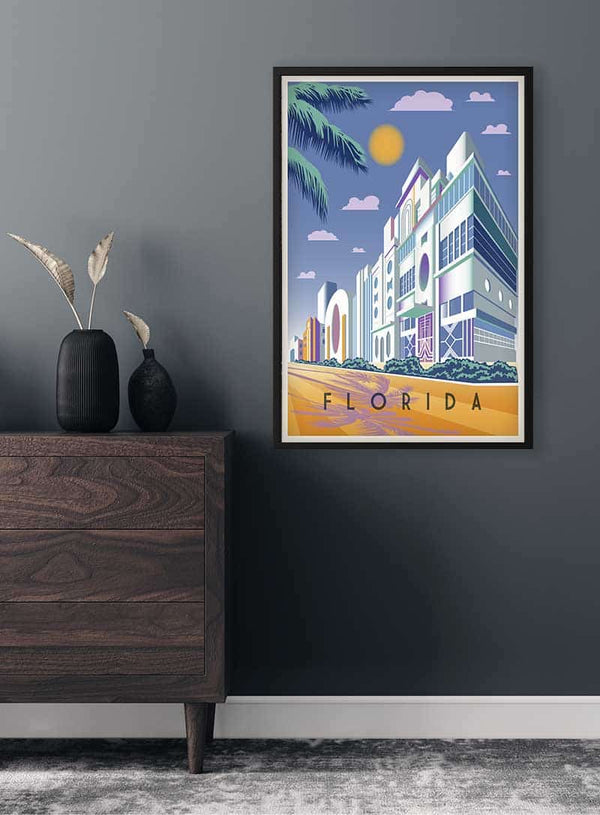 Florida in Blau Poster