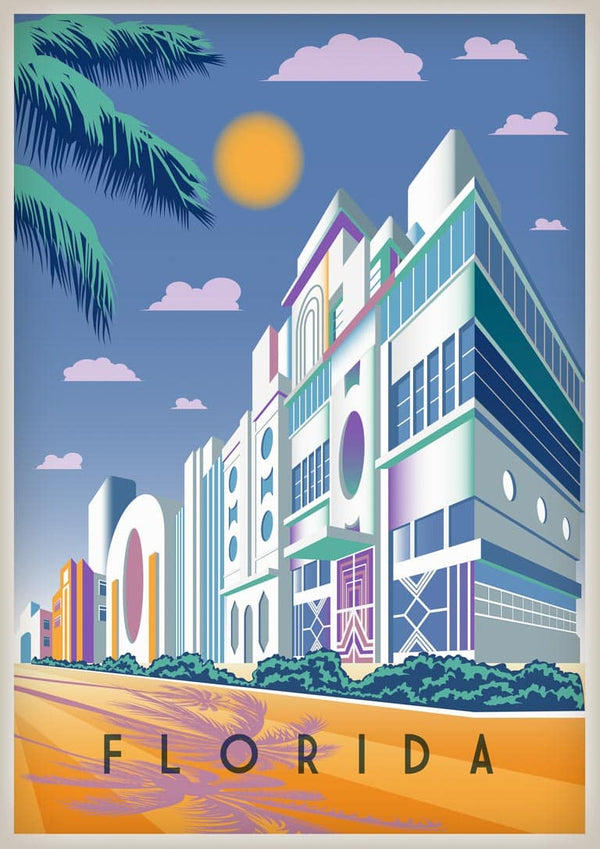 Florida in Blau Poster
