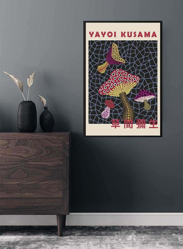 Yayoi Kusama Roter Pilz Poster