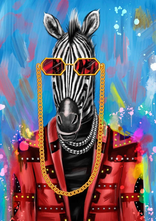 Künstlerisches Zebra Poster
