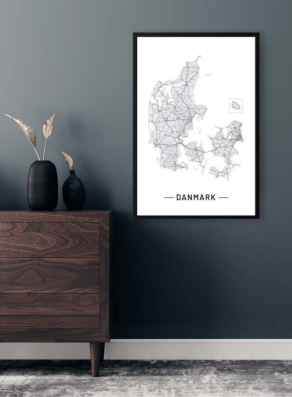 Poster Dänemarkskort