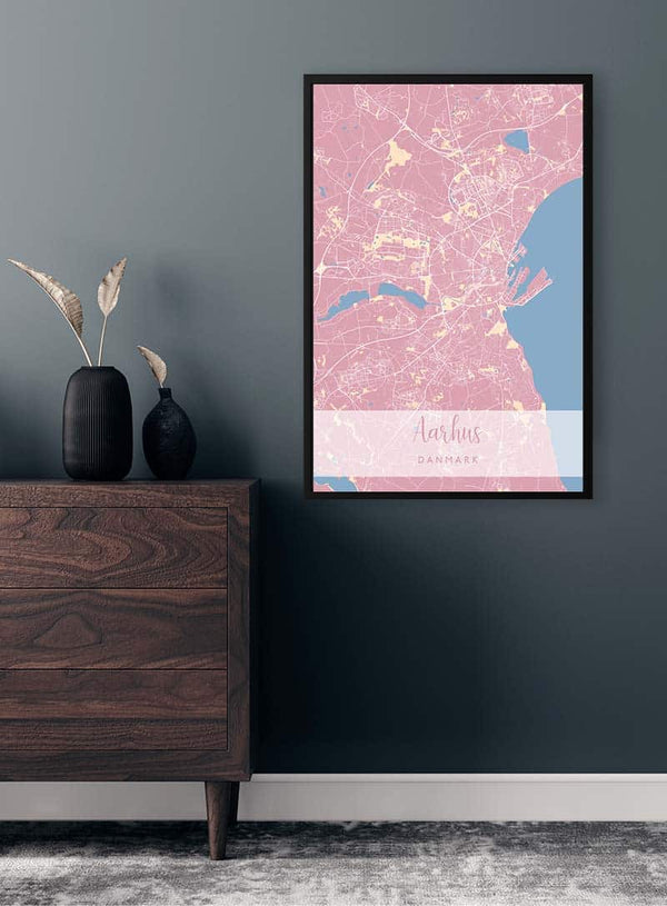 Arhus von Poster Lyserød