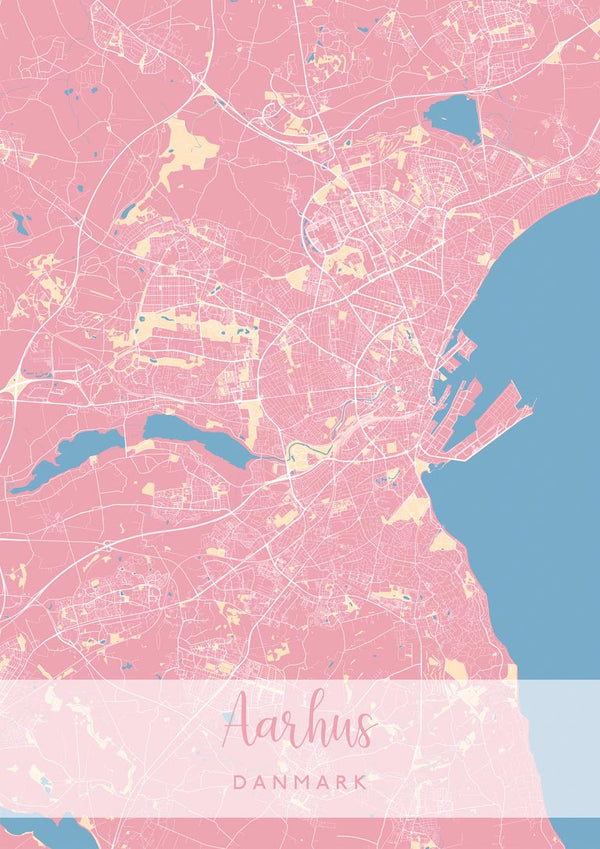 Arhus von Poster Lyserød