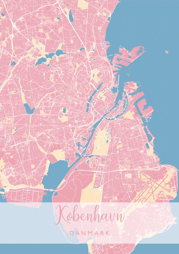 Kopenhagen von Poster Lyserød