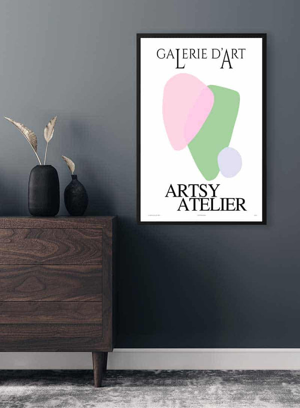 Pink und Grün Galerie D'art Poster