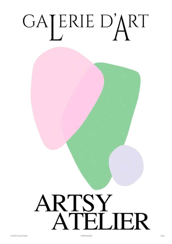 Pink und Grün Galerie D'art Poster