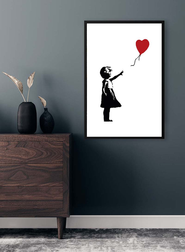 Mädchen mit Liebesballon - Banksy