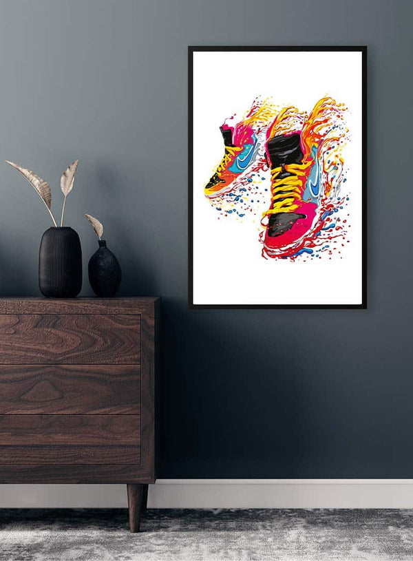 Flaming Nike Poster