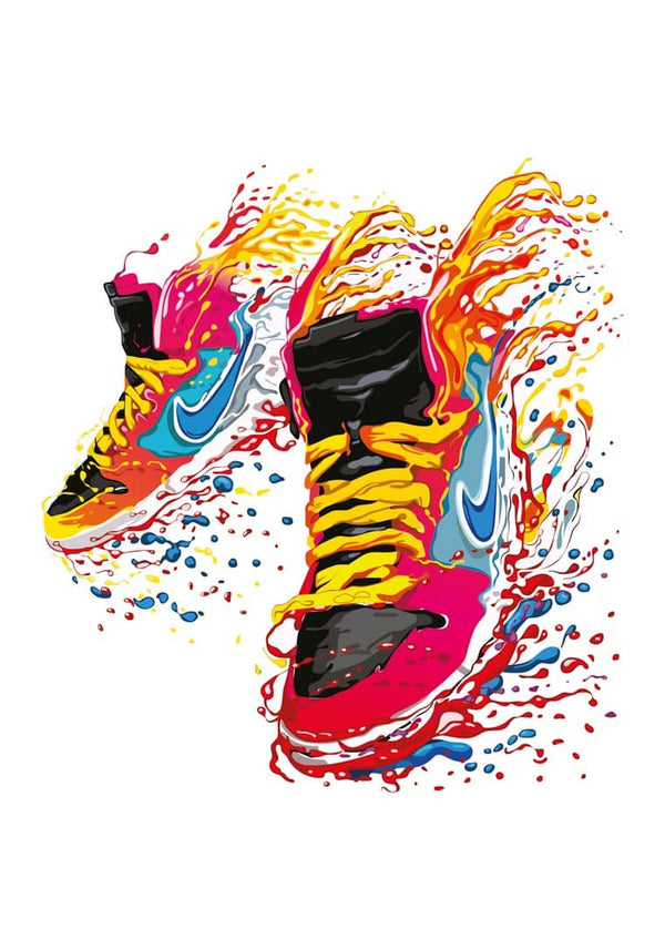 Flaming Nike Poster