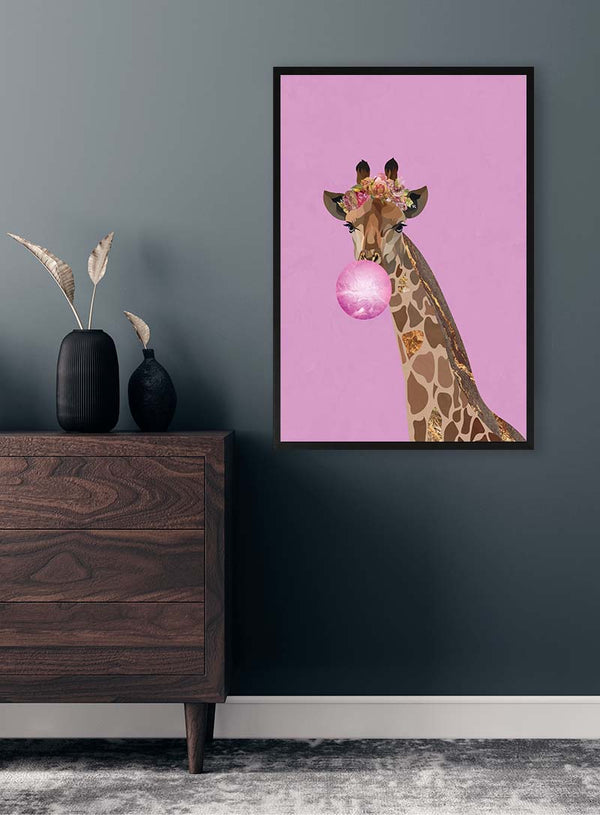 Giraffe rosa Kaugummi