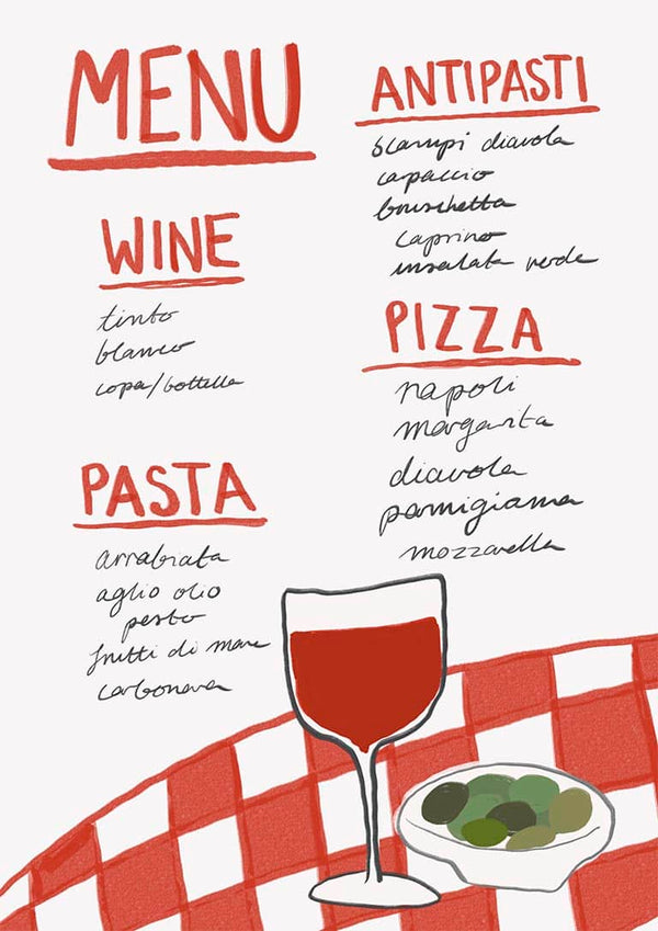 Italienisches Menü