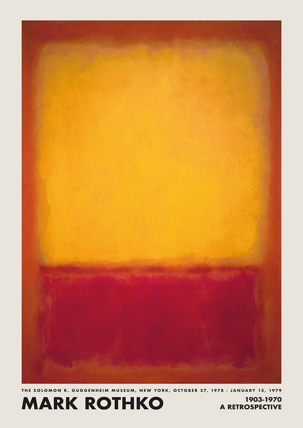 Rothko Gelb auf Rot