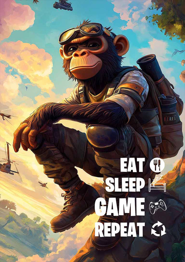 Eat Sleep Spiel Poster