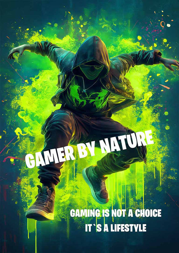 Grünes Gamer by Nature-Plakat