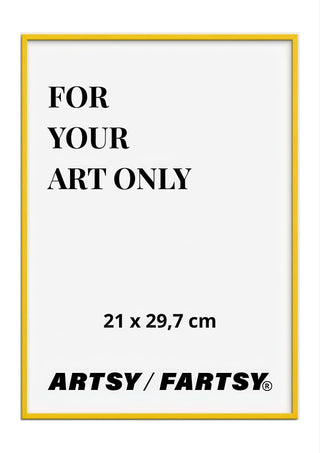 Yellow Wooden Frame 21x30 cm