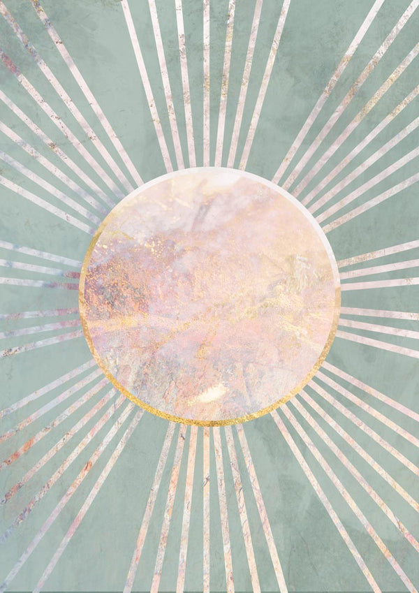 Salbeigrüne Boho-Sonnenstrahlen