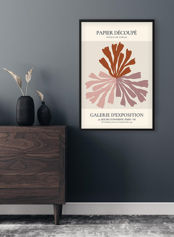 Von der französischen Kunst inspiriertes Papier-Decoupé-Poster