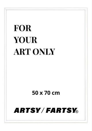 White Wooden Frame 50x70 cm